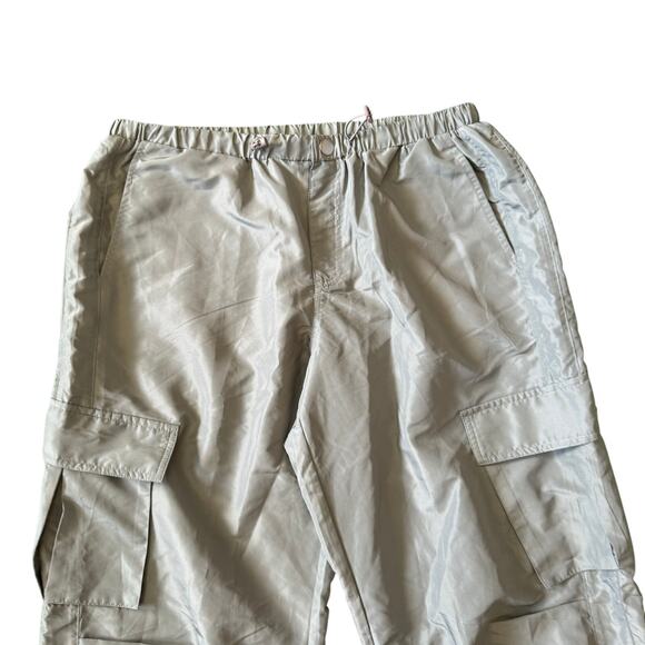 Emerson Lang Parachute Cargo Wind Pants Gray Women’s size large - Picture 2 of 4